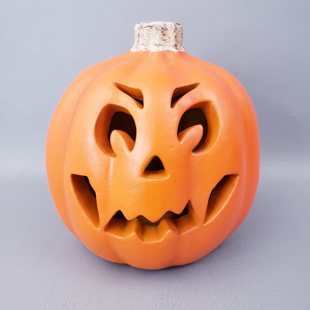 Vintage Pumpkin Light up Foam Blow Mold 1998 Paper Magic group Jack O Lantern